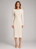 Robe pull midi côtelée Amélie
