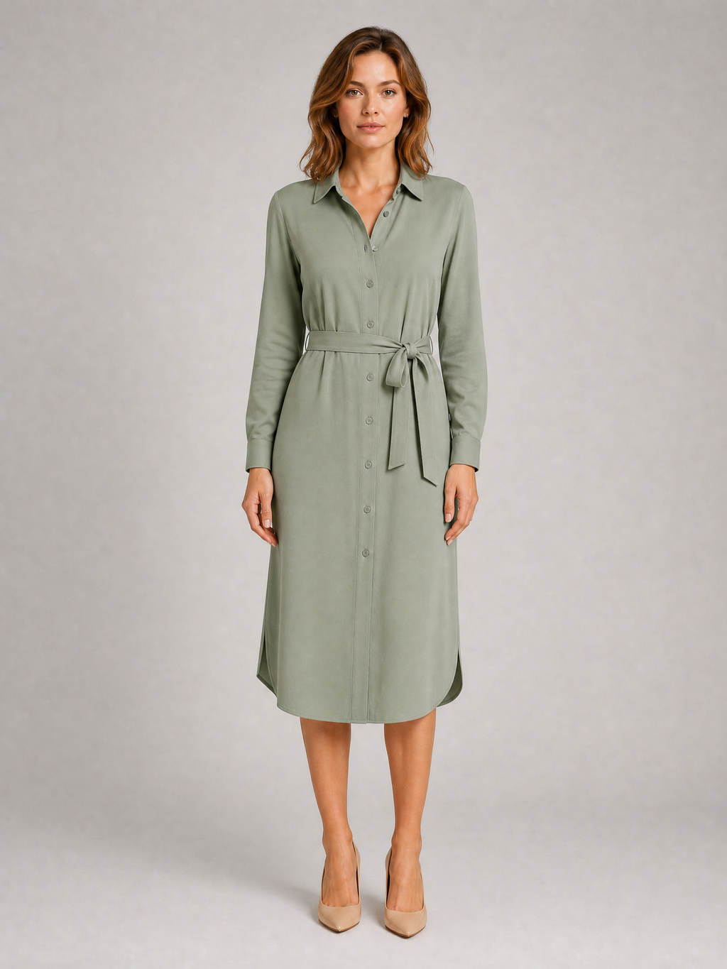 Robe chemise ceinturée Camille