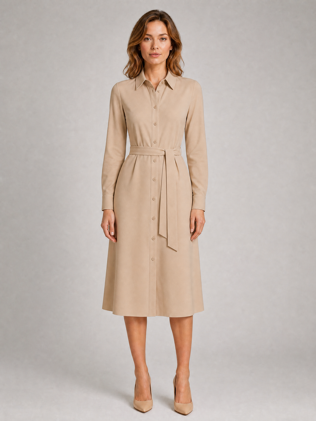 Robe chemise ceinturée Camille