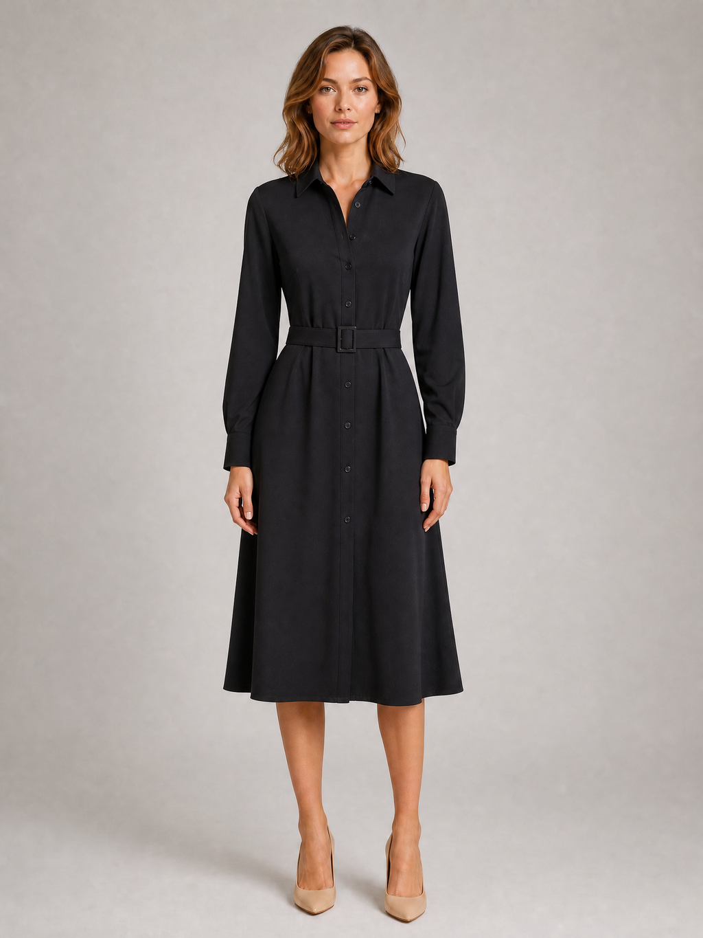 Robe chemise ceinturée Camille