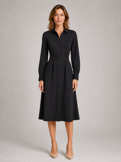 Robe chemise ceinturée Camille